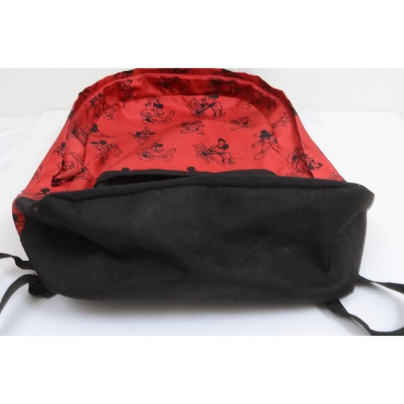 Disney Mickey Mouse Memories Backpack Steamboat Willie Red & Black School Bag - Picture 5 of 6